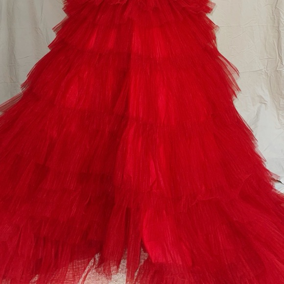 Red Layered Editorial A-Line - Picture 6 of 6